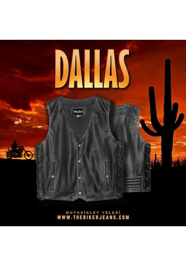 The Biker Jeans - Dallas Deri Motosiklet Yeleği