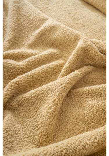 Hardal Valencia Sherpa Çift Kişilik Peluş Battaniye Hardal