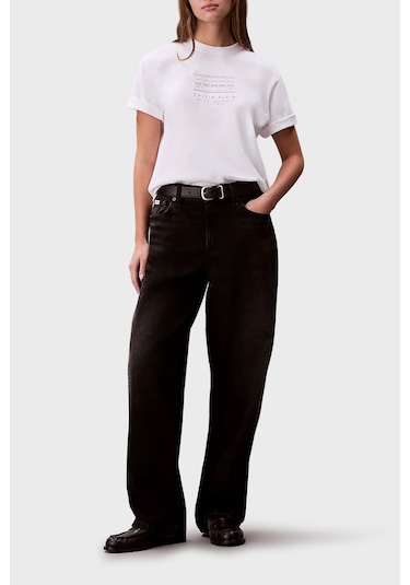 Calvin Klein Bayan T Shirt Lv047f806g Yaf Beyaz BEYAZ