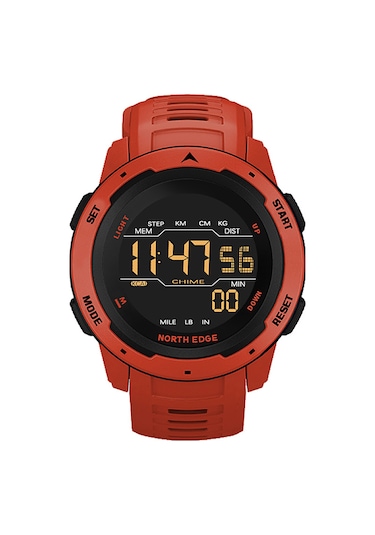 Tenfowee Mars Kırmızı Spor Saati - 50m Su Geçirmez, Adım/distance/kalori Sayaç, Kronometre, Fstn Ekran, Hafif Ve Şok Direnci, Üniversite Öğrencileri İçin Dış Mekan Sporları