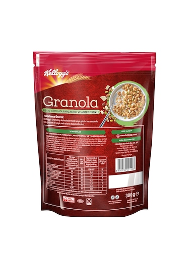 Kellogg's Beyaz Çikolata Parçacıklı ve Antep Fıstıklı Granola 300 G