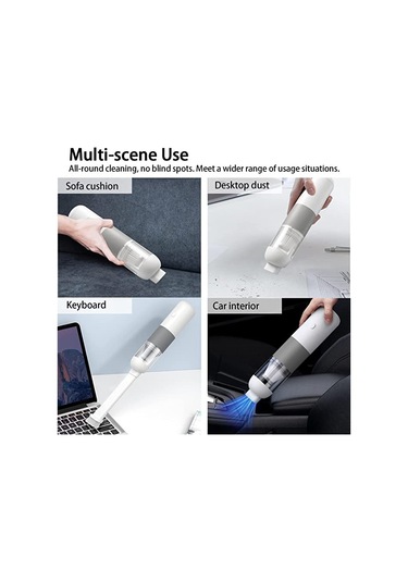 Gajeena El Tipi Kablosuz Araç Süpürgesi - 1200pa Güçlü Emme, 5000mah Pil, 30 Dakika Kullanim Süresi, Hepa Filtre, 3'ü 1 Arada Fonksiyon