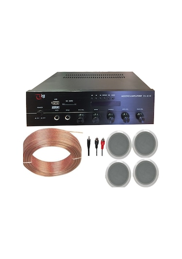 Hat Trafolu Magaza Anfi Alçıpan Hoparlör Seti Dörtlu Set Tuig