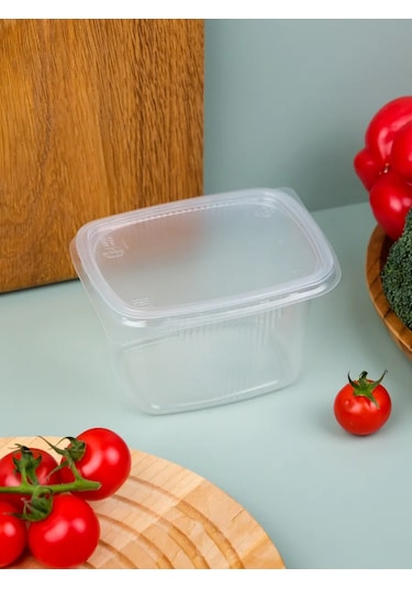 Upakovsik+ Tek Kullanımlık Kapaklı Konteyner 350 Ml, 50 Ad 396818477 100 adet