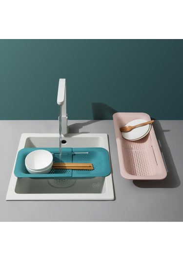 Geri Çekilebilir Drenaj Rafı, Lavabo, Lavabo, Lavabo, Drenaj Sepeti, Plastik Meyve, Mutfak Lavabosu, Lavabo Rafı, Gri Gri