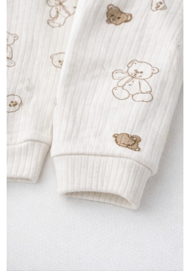 Baby Corner Bebek Pijama Takımı Ekru-kahverengi