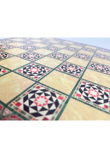 Sedef Desenli Polyester Vernik Kaplama Satranç Tahtası