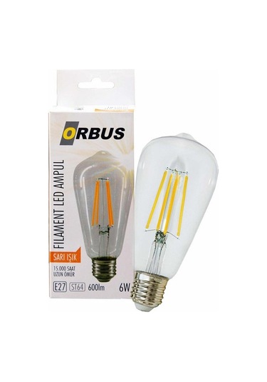 Orbus ORB-STC6W Clear 6W E27 600LM Rustik Ampul