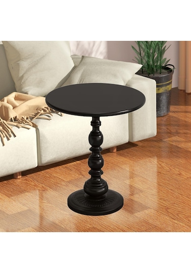 Suntek Magideal Kanepe Masası 52cm Yükseklik Dekor Siyah Küçük Siyah