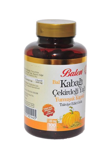 Balen Bal Kabağı Çekirdeği Yağı Yumuşak Kapsülü 1380 MG 100kapsül