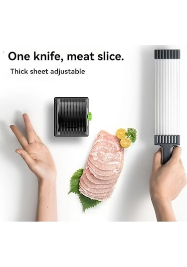 Trendooze Gaojunshop01 Senbowe Manuel Dilimleyici Gri Barbekü Aksesuarı Et Ve Sebze Kesici Gri