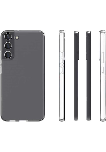 Samsung Uyumlu Galaxy S22 Kılıf Ince Esnek Korumalı Şeffaf Silikon