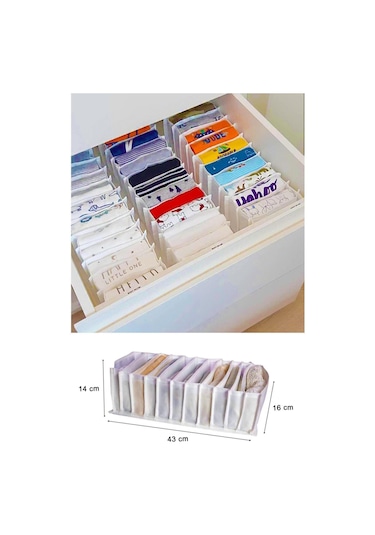 Akordiyon Çekmece Düzenleyici Organizer 11 Gözlü Renkli