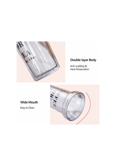 Monyee 420ml Sürekli Soğuk Kahve/çay Bardağı - Bpa'sız, Isı Yalıtımı, Damlacık Sağlama, Taşınabilir Plastik Bardak Siyah