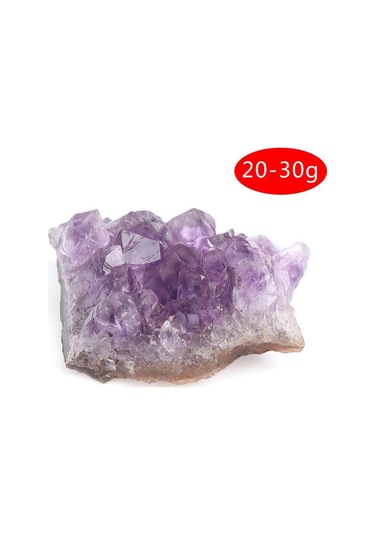 Doğal Ametist Kümesi Kuvars Kristal Mineral Örneği Şifa Taşı Kaba Cevher 20-30g