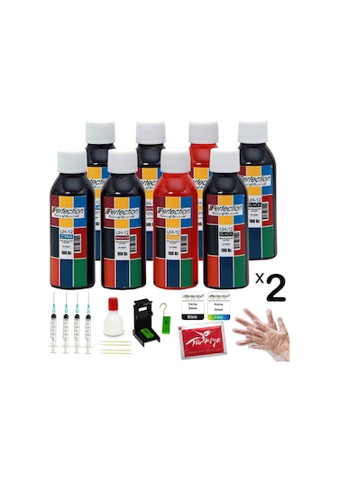 Perfection  HP Deskjet C3150 / C3180 / C3190 Yazıcı Uyumlu Dolum Seti 8 x 100 ML
