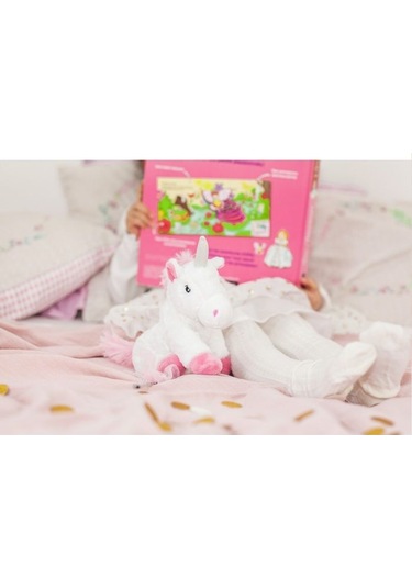 Peluş Sıcak Su Torbası - Soframar - Beyaz Unicorn - Mikrodalga - 23x12x5 Cm - Küçükler İçin Diğer