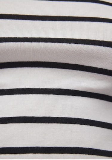 Mavi - Uzun Kollu Siyah Crop Basic Tişört 1612822-85407 Siyah