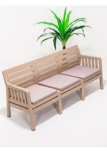 Lara 3'lü Koltuk Balkon&teras Bahçe Koltuk / Cappucino Bej