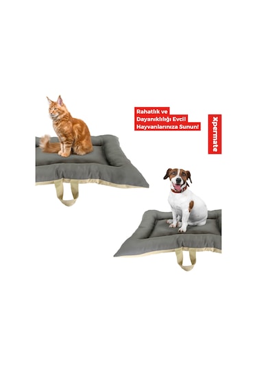 Xpermate Comfort Köpek Minderi Köpek Yatağı 55 x 65 CM Ant-Bej