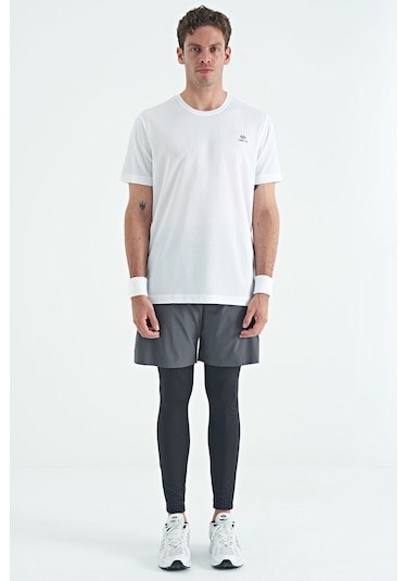 Tommy Life Siyah Arka Bilek Baskı Detaylı Yüksek Bel Slim Fit Aktif Spor Erkek Tayt - 84988 SiYAH Siyah