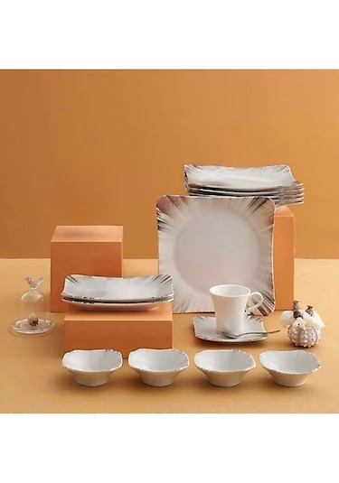 Güral Porselen Spinoza 6 Kişilik 30 Parça Porselen Kahvaltı Çok Renkli