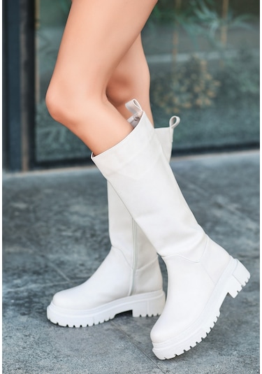 Idax Ten Cilt Topuklu Çizme Ten