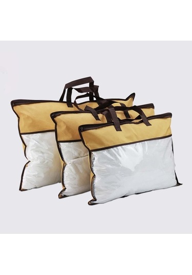 Pazly Yerden Yastık Tote Suntek Saklama Kahve Fermuarlı Çantası Çanta Bq Diğer