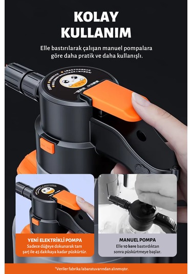 Şarjlı Otomatik Yüksek Basınçlı Oto Araba Temizleme Köpük