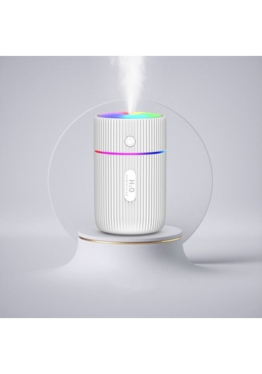 Agoodshop Renkli Bardak Nemlendirici Usb Mini Araç Hava Temizleme Cihazı Beyaz