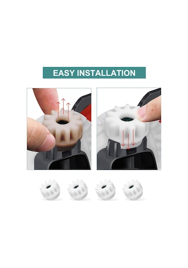 Skycity 4 Adet Tek Yönlü Fırçalama Pedalı, Vileda Ve O-cedar İçin Döner Mop Değişim Parçaları, Beyaz Kaliteli Malzeme