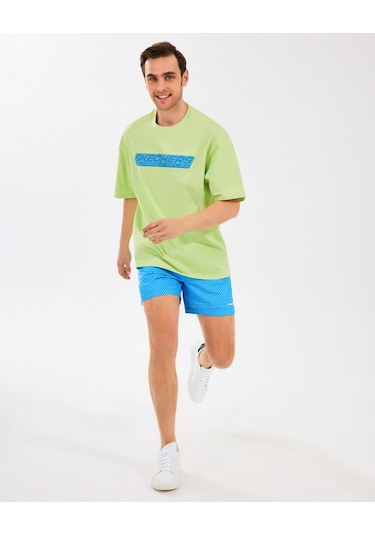 Skechers M 5 Inch Allover Print Swimshort Erkek Mavi Deniz Şortu S2510008-400 Mavi