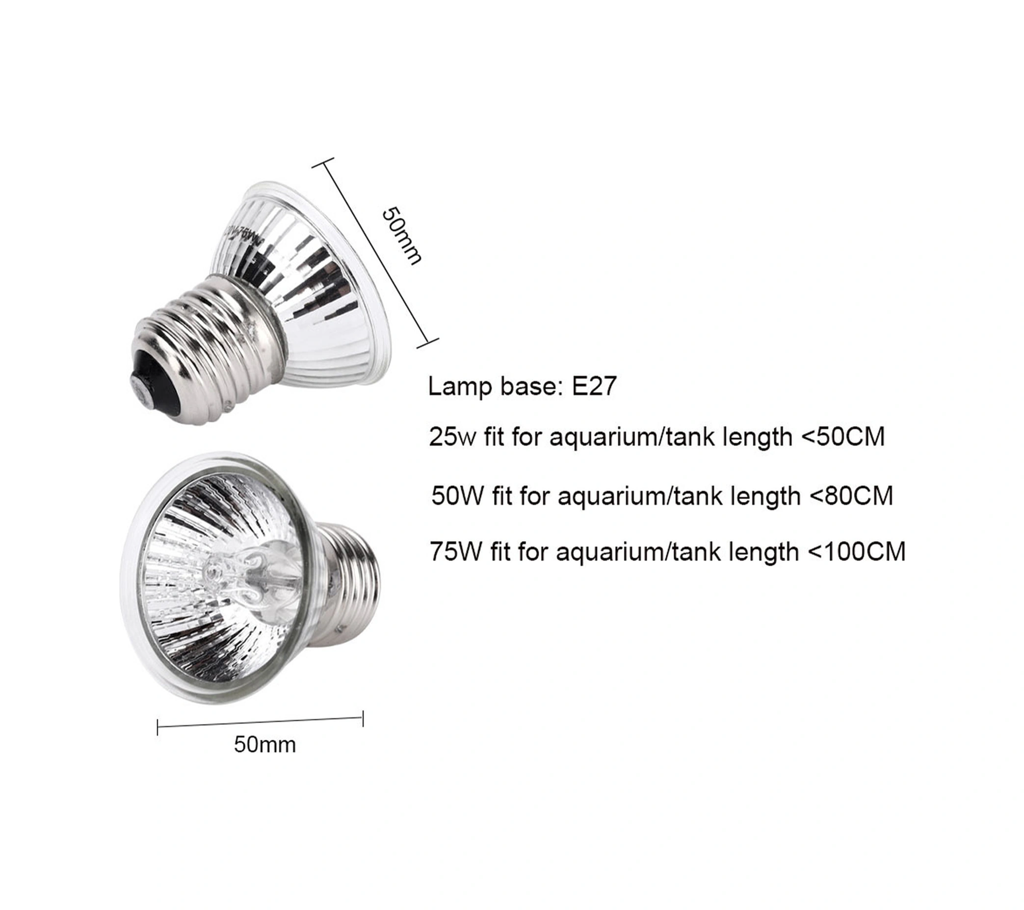 Skycity Sürüngenler İçin Isıtıcı Işık, Güneş Işığı Simülasyonu, E27 Vida, 50w Ampul, Döner Bağlantı, Avrupa Standartı, Siyah Siyah