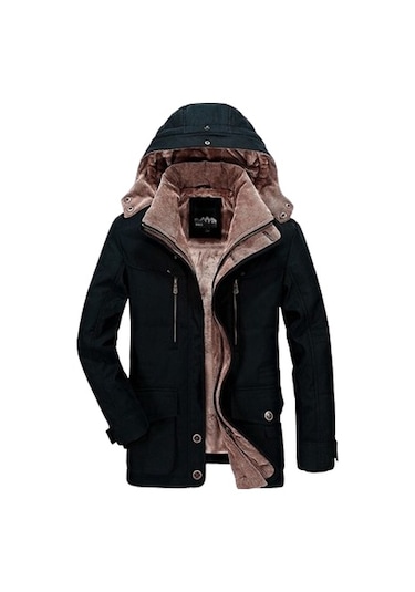 Simicg Erkek Orta Boy Mont - Siyah