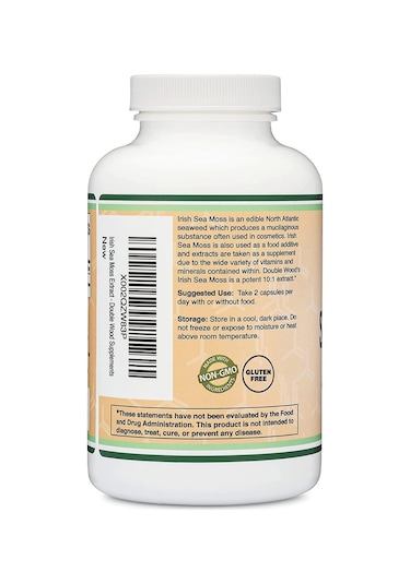 Double Wood Irısh Sea Moss İrlanda Deniz Yosunu 1200mg 180 Ca...
