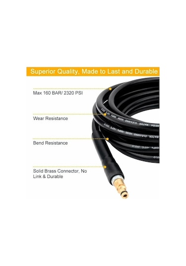 Tongxida Karcher Yedek Hortum K2-k7 6m Yüksek Basınçlı Temizleme Hortumu, Hızlı Bağlantı Ve Bırakma, Uygun K2-k7 Modelleri İç