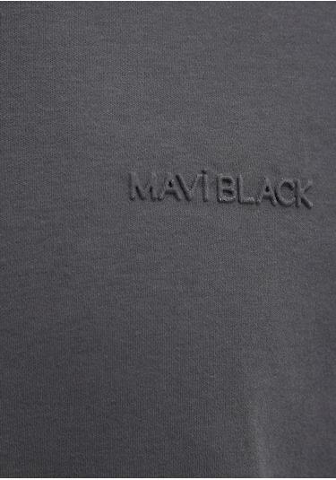 Mavi - Mavi Black Antrasit Basic Tişört 0612645-80106