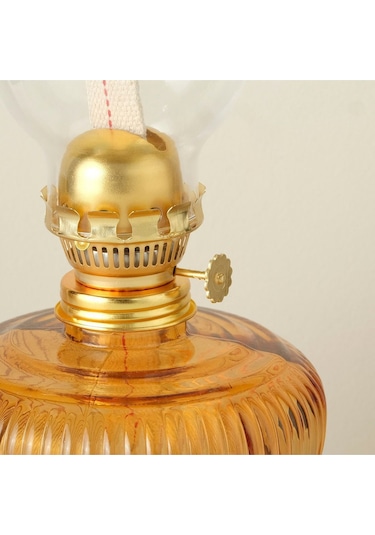 Bella Maison Vintage Cam Gaz Lambası 13 x 33 CM Amber