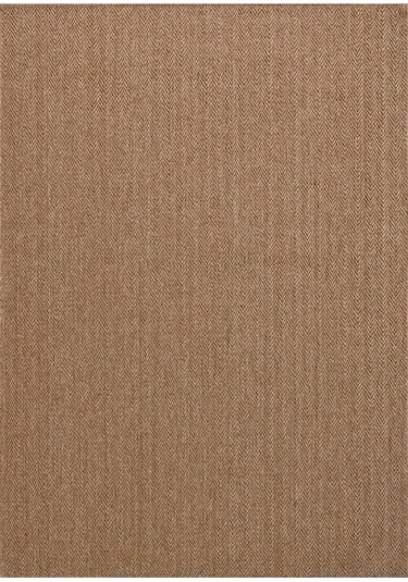 Saraz Halı Srz-0503 Jüt Tabanlı Hasır Dokuma Örme Bohem Antialerjik Halı Kilim Balık Sırtı Kahverengi