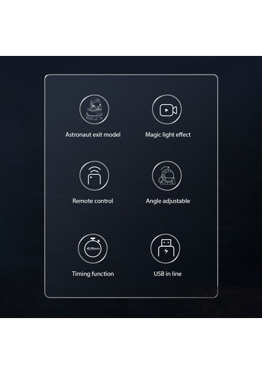 Reedark Uzaylı Figürlü Yıldız Projeksiyon Lambası, Mavi Dişli Kontrol, İki Zamanlama Modu, Usb Beslemeli, Açı Ayarlı, Bluetooth Desteği Diğer