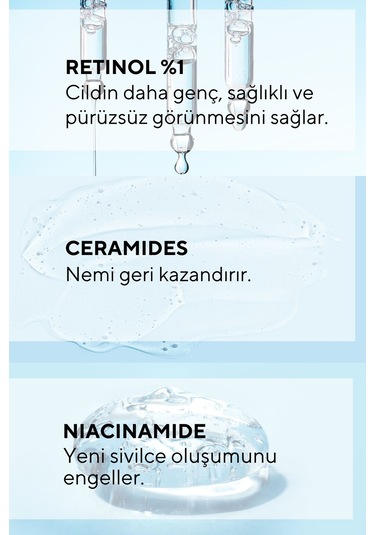 The Ceel Kırışıklık ve Yaşlanma Karşıtı Aydınlatıcı Retinol Serum Ascorbıc Acıd, %1 Retinol & Ceramides 30 ml