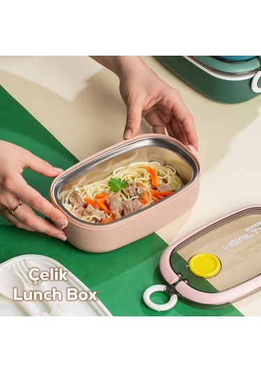 Posima 3114 Stainless Steel Vakumlu Lunch Box Sefer Tası  Pembe