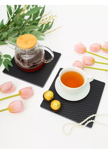 Arrıchi Sıcak Yemekler İçin Mutfak Silikon Standı 215923955 Siyah