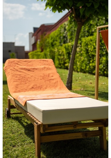 Menderes Home Cotton Collection Bukle Plaj Havlusu Çark Orange