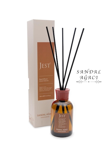Jest Sandal Ağacı Bambu Çubuklu Oda Ortam Kokusu 100 Ml
