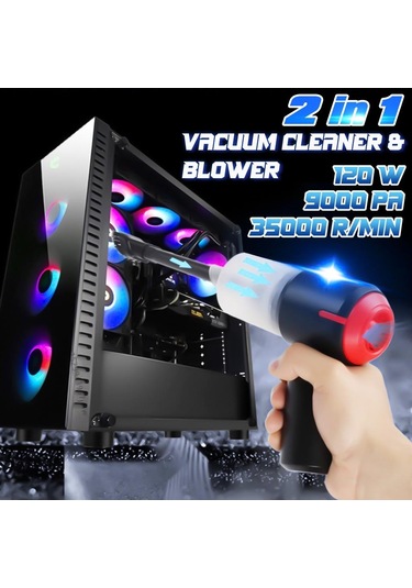 Jms 2 İn 1 Akülü Hava Üfleyici Mini Elektrikli El Süpürgesi