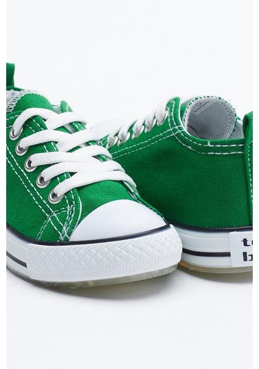 Rahat Kalıp Işıklı Bağcıklı Çocuk Unisex Yeşil Spor Ayakkabı Tb998-3 Yeşil