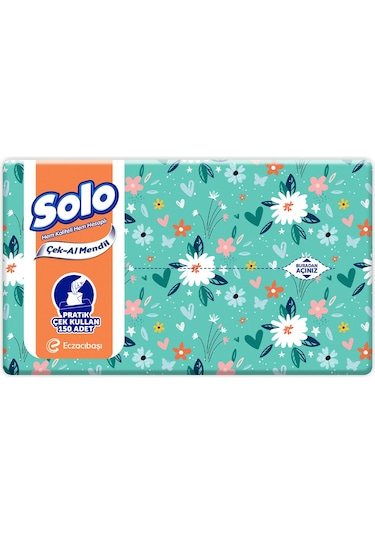 Solo Çek Al Mendil Desenli 150 Li X 2 Paket