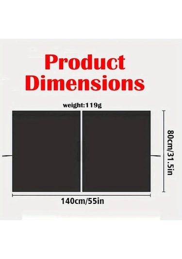 Xuweiwei Black Privacy Screen Araç Gizlilik Perdesi Bölme Perdesi
