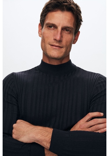 D's Damat Slim Fit Fitilli Erkek Kazak Lacivert 5HF06ORT64100 Lacivert